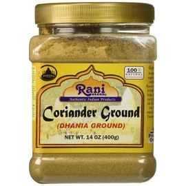 Rani Coriander Ground Powder (Indian Dhania) Spice 14oz (400g) PET Jar ~ All Natural, Salt-Free | Vegan | No Colors | Gluten Free Ingredients | NON-GMO | Indian Origin