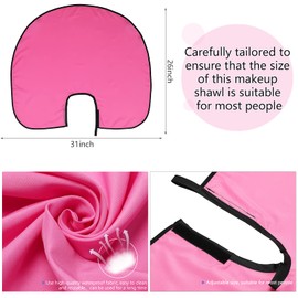 Geyoga Short Makeup Cape for Women Men Mini Makeup Bib Haircut Cape for Makeup Artist Shampoo Beauty Salon Artist Styling, Pink, Medium