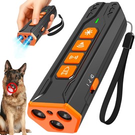 KZJMEDICAL Dog Bark Deterrent Devices, Ultrasonic Dog Bark Deterrent, Ultrasonic Dual-Band, Correct Bad Behavior of Own or Neighbor's Dog, Dog Barking Silencer 23FT for Indoor Outdoor