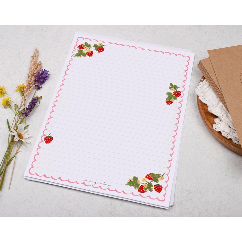 Making Meadows A4 Lined Letter Writing Paper Set (20 Sheets