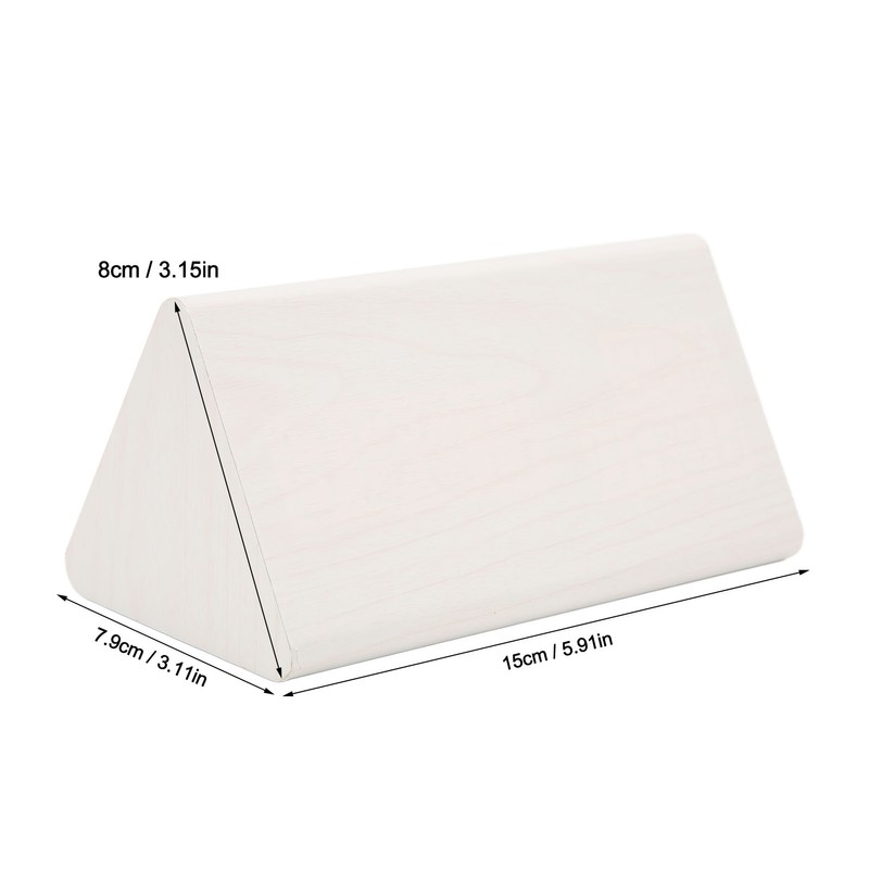 Triangular Wood Clock Adjustable Brightness Sound Control Temperature Display 12/24