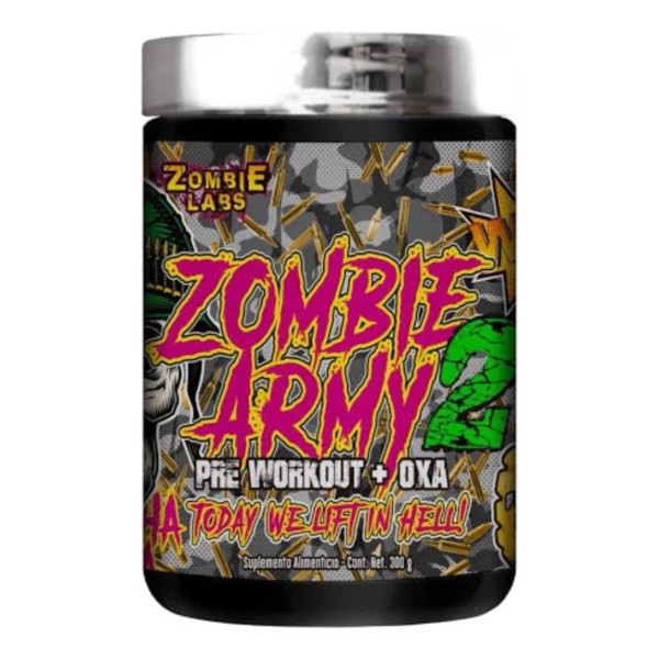 Zombie Labs Zombie Army 2 30 Servicios Pre Entreno + Oxa Sabor Frutos Rojos