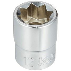 Koken 3415M-12 3/8 (9.5 mm) SQ. Double 4-Angle Socket 0.5 inch (12 mm)