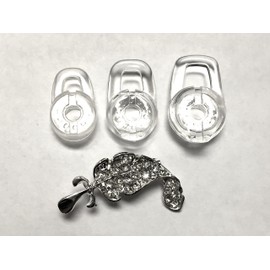 1 Small 1 Medium 1 Large Clear Eargels Eartips Compatible with Plantronics Explorer 80 110 120 500, Voyager 3200 3240 Edge, M25, M70, M90, M95, M100, M155, Marque 2 M165, Discovery 925 975 975SE