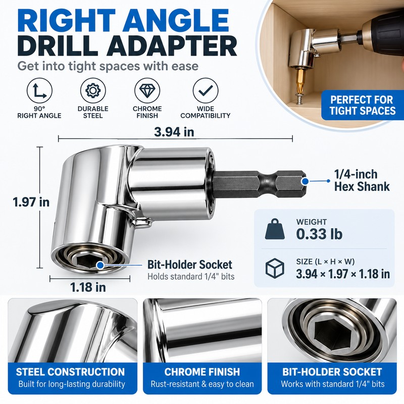 1/4-Inch Magnetic Hex Bit Holder – Quick-Change Screwdriver Bit Extension