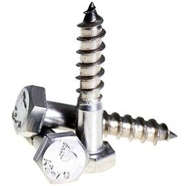 Bolt Base 6mm A2 Stainless Steel Coach Screws Hex Head Lag Bolts Wood Screw Bolt DIN 571 M6 X 40-10