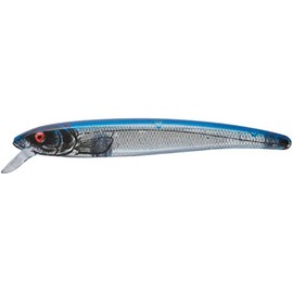 BOMBER Saltwater Grade Magnum Long A - Silver Flash/Blue Back, 7", 1 1/2 oz, (BSW17AXSIL)
