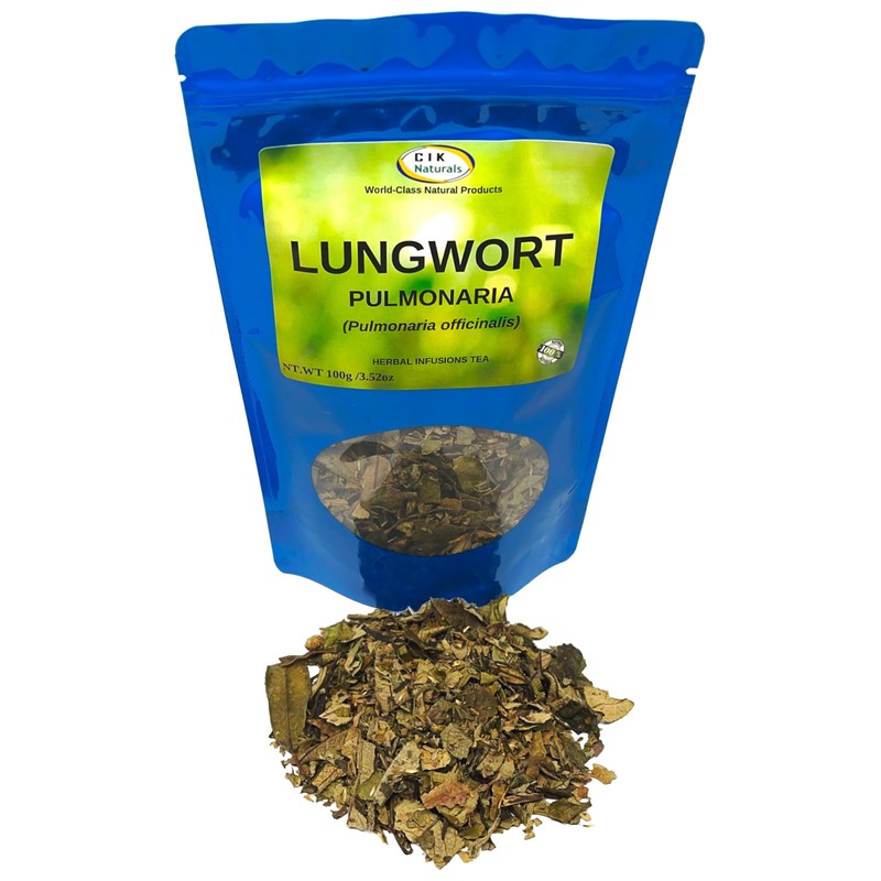 CIK Naturals Lungwort Herb Pulmonaria tea Herbal Infusions (100g) Zip-lock