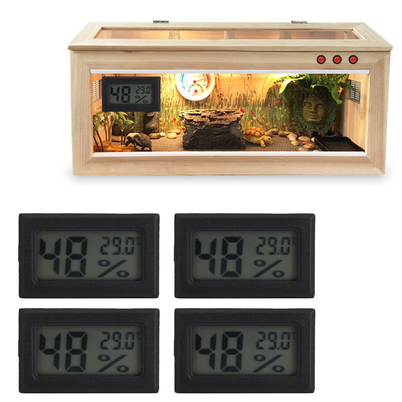 4PCS Mini Embedded Digital Temperature Humidity Meters Gauge Indoor Thermometer