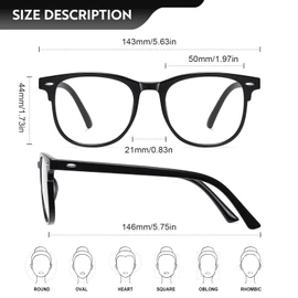 ZEHEXA Reading Glasses for Women Men Blue Light Blocking Readers Lightweight Computer Eye Glasses Frames - Anti Glare UV Fashion Cheaters 1.0