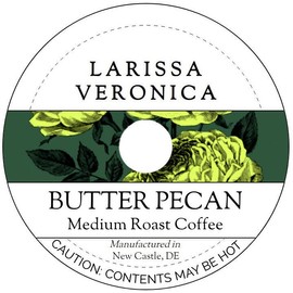 Butter Pecan Medium Roast Coffee (Single Serve K-Cup Pods) (Gourmet, Naturally Flavored, Whole Coffee Beans) (12 pods, ZIN: 571608)