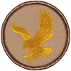 Gold Eagle Patrol Patch - 2" Diameter Round Embroidered Patch