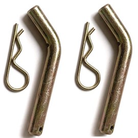 Heavy-Duty Trailer Hitch Pin & Clip, 5/8-Inch Diameter with Grooved Head, Fits 2" & 2-1/2" Receivers, Rust-Resistant Alloy Steel, Easy Installation for Towing Trucks, Trailers, RVs (2) (2pcs)