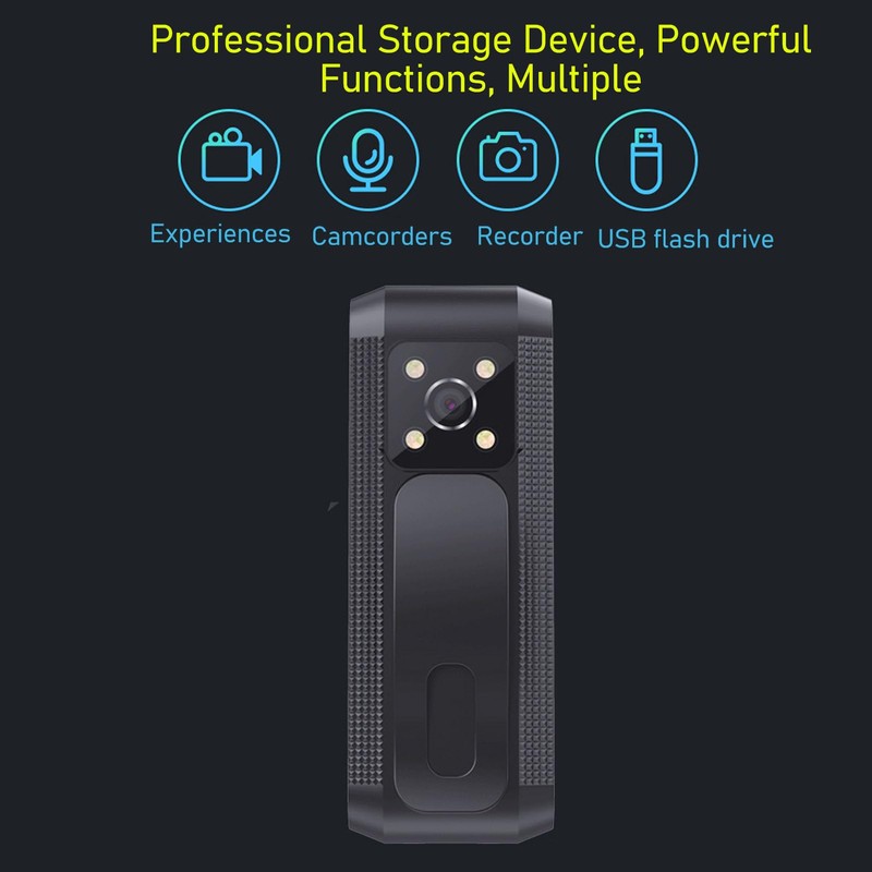 1080P HD Back Clip Camera, Portable Camera with Night Vision