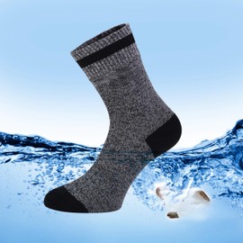 OTTERSHELL Waterproof breathable socks for men and women. Suitable for outdoor activities such as golf, running, cycling. (36-38, dark - grey), Dark - grey