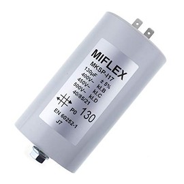 Start-up capacitor motor capacitor 130μF 400V 65x119mm plug; Miflex; 130uF