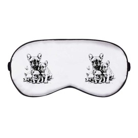 'French Bulldog Mother with Puppies' Sleep/Travel Eye Mask (EY00024526)