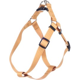 Flamingo Noekie Step&Go Harness for Dogs Yellow M - Infinitely Adjustable with Click Buckle - A: 35-60 cm W: 35-60 cm x 20 mm x 2 mm
