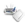 QWORK Stainless Steel Instrument Storage Trays, 2 Pack with Lid,