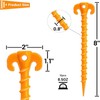 12 Pack 7.9 Inch Canopy Stakes Tent Pegs, Screw Spiral