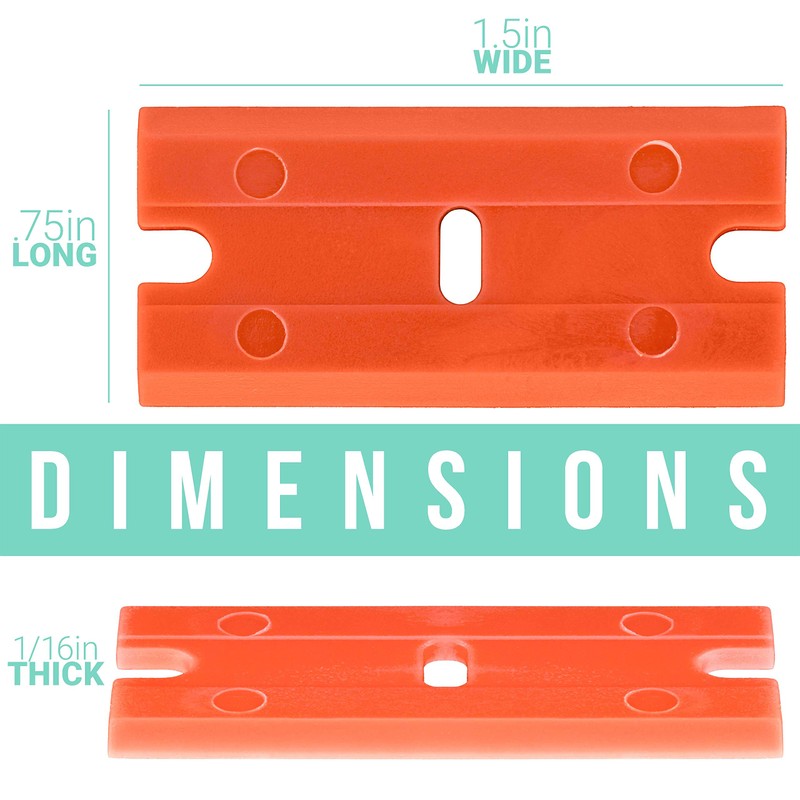 TCP Global 100 Piece Plastic Razor Scraper Blades with Extra