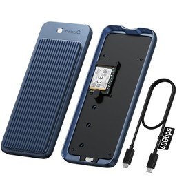 Enhanced USB4 M.2 NVMe PCIe SSD Enclosure - 40Gbps Ultra-Fast Transfer, Tool-Free Setup, Dual-Sided Cooling, with PCIe4.0 256GB SSD