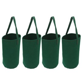 4Pcs Upside Down Tomato Herb Strawberry Planter Hanging Inverted Tomato Strawberry Grow Bags Green