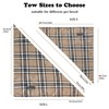 Adjustable Plaid Dog Bandanas,1PC Soft Washable Cotton Triangle Bib Kerchief