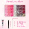 Pink Rhinestones Kit with B7000 Glue & Tools, Flatback Gems