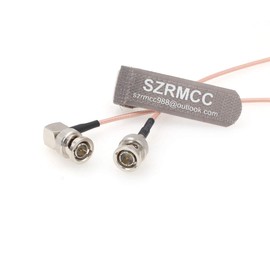 SZRMCC BNC to BNC Male SDI Cable RG179 75 Ohm RF Coaxial Cable 3G HD Video Cable for ARRI Red Blackmagic Cameras Atomos SmallHD Monitor (Straight to Right Angle, 30 cm)