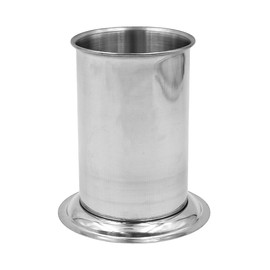 ZONADAH 13 x 11.5cm Stainless Steel Coffee Stirrers Holder Straw Holder for Counter Straw Dispenser Drinking Straw Organizer Utensil Rack for Spoons Forks Chopsticks