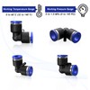 EterMutable 30Packs Elbow 3/8"OD Push to Connect Fittings,Air Line Fittings