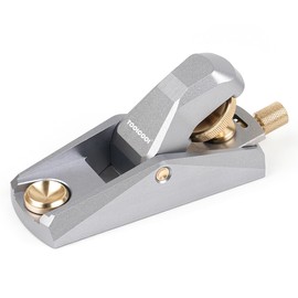 TOOLCOOL Low Angle Block Plane Wood Plane Mini Hand plane For Woodworking Aluminum Alloy Body Adjustable Blade Depth (Silver)