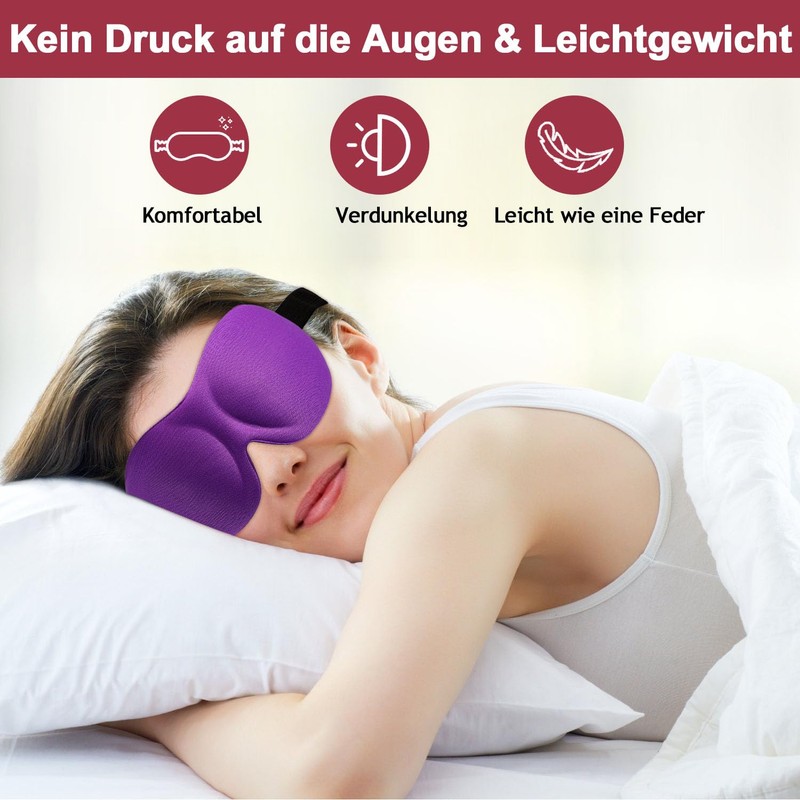 Jeffbaubl Pack of 8 3D Eye Masks for Sleeping, Sleeping