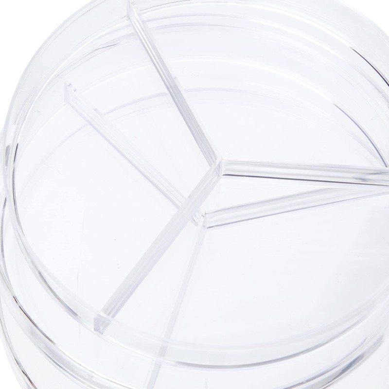 KING SCIENTIFIC CT-XF9T-BOVP 94MM 3 COMPARTMENT TRIPLE VENT PLASTIC PETRI