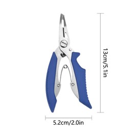SagaSave Lightweight Fishing Plier with Split Ring, Fish Hook Remover, Fly Fishing Pliers with Braid Cutters, Sheath, Fishing Gear Gifts for Men (Red)