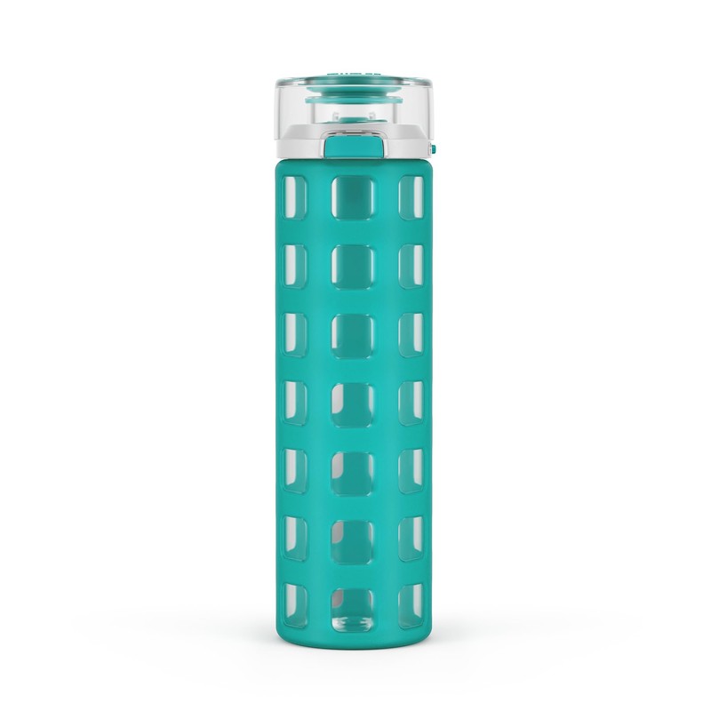 Ello Syndicate 20oz Reusable Glass Water Bottle with One-Touch Leak
