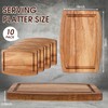 Kigley 10 Pcs Wooden Dinner Plates Cutting Boards Bulk for