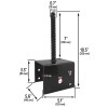Automotive Authority U Shaped 6x6 Deck Post Concrete Anchor Spike