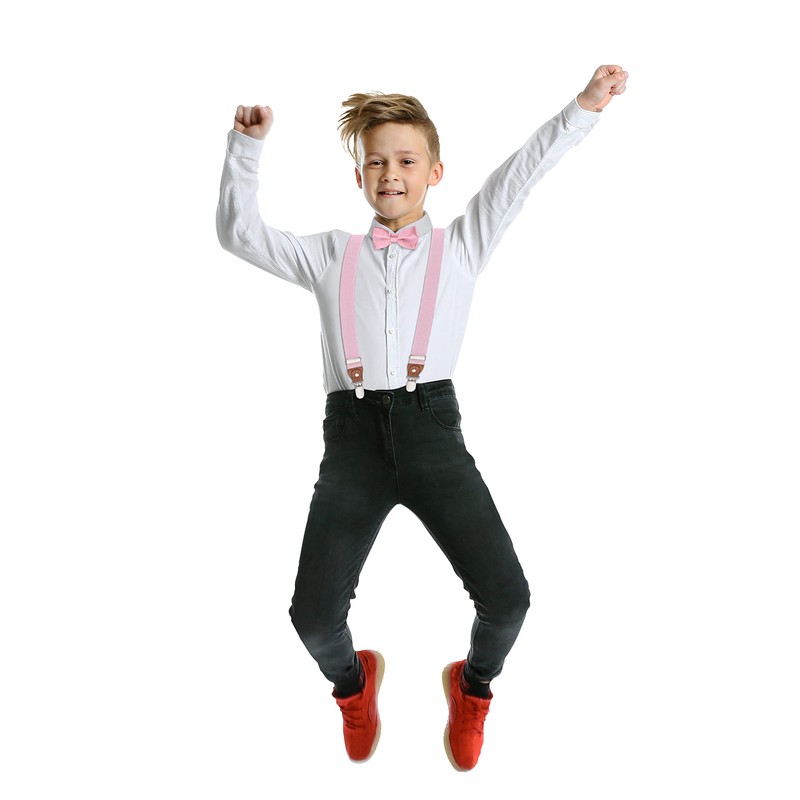 BomGuard Children's Braces with Bow Tie Set, 1 - 8