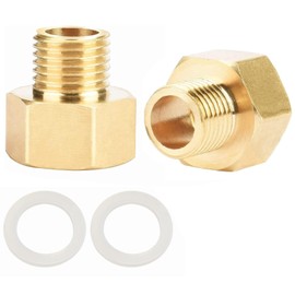 Brass Reducer/Reducer Extension 1/4 Inch to 3/8 Inch Brass Fitting Reducer Extension Sleeve Nipple Reduces 1/4 Inch to 3/8 Inch Reducer/Reducer Tube