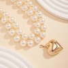 Pearl Necklace Chunky Gold Silver Bib Necklace for Women Statament
