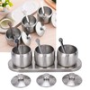 Cocoarm Edelstahl -Gewürztopfset, 3 X Topf, Löffel, Deckel, Nicht -Slip