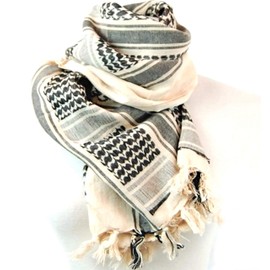 100% Cotton Scarf, Afghan Stall, Arab Stall, Scarf, Shemagh, lvory