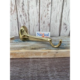 6" Solid Brass Ship Lantern Hanger - Heavy Duty - Wall Mounted Hook - Nautical