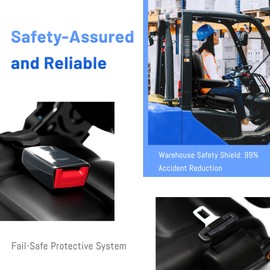 Universal Forklift Seat/Tractor Seat - Compatible with Forklifts, Tractors, Zero-Turn Mowers, Skid Steers, Telehandlers, Backhoes, Excavators -Safety Belt, Adjustable Backrest,Sliding Rails, Black