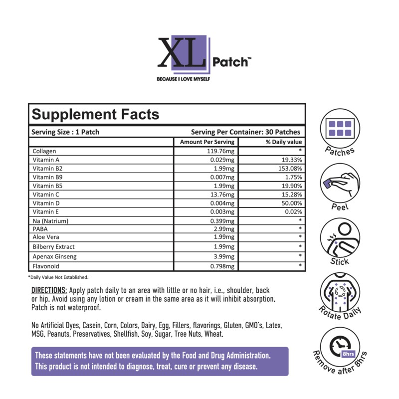 Collagen patch by XL patch - Healthy Skin, Hair and