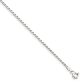 925 Sterling Silver 1.5mm Solid Rope Chain Necklace 22"
