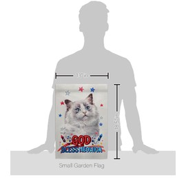 Breeze Decor Patriotic Bicolor Ragdoll Garden Flag Set Wood Dowel Cat Kitten Meow Spoiled Paw Fur Pet Nature Farm Animal Creature House Banner Small Yard Gift Double-Sided, Made in USA