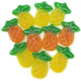 SweetGourmet Gummi Sour Pineapples | Fruity Sour Gummy Candy | 1 Pound